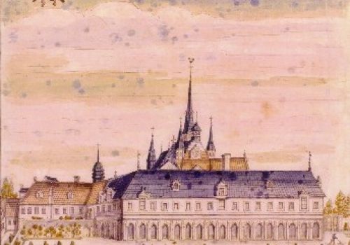 « Veüe de L’Abbaye de Nostre Dame d’Ardenne de l’ordre de Prémontré réformé… », 1702, Bibliothèque nationale de France, Collection Gaignères