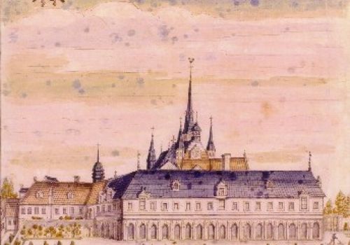 « Veüe de L’Abbaye de Nostre Dame d’Ardenne de l’ordre de Prémontré réformé… », 1702, Bibliothèque nationale de France, Collection Gaignères
