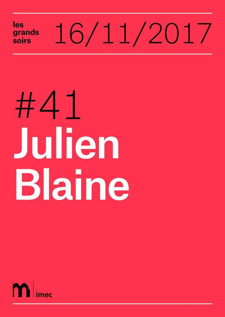 Les grands soirs. Julien Blaine