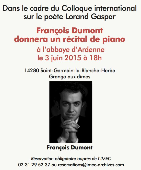 Récital de piano par François Dumont