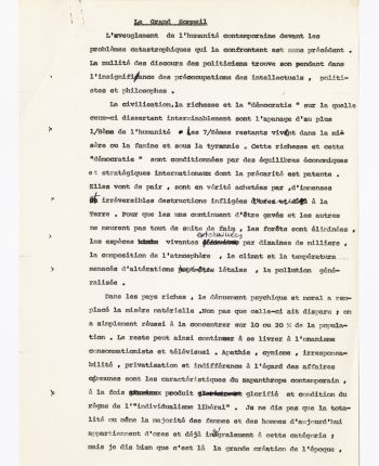 Castoriadis, penseur de l’écologie politique<br />
par Romain Karsenty
