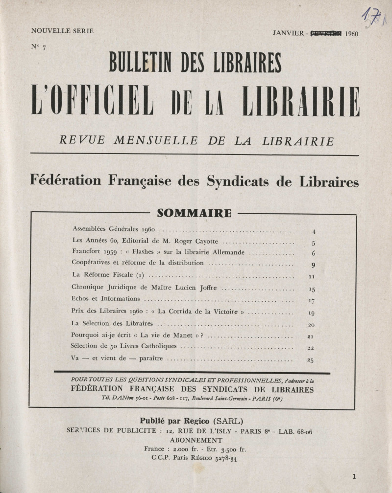 image for Formations et syndicats de libraires