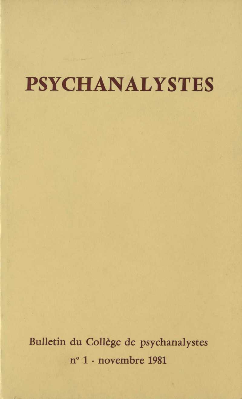 image for Collège de psychanalystes (1980-)
