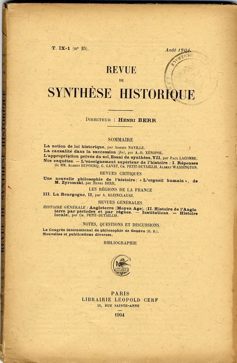 image for Revue de Synthèse