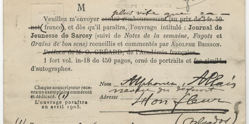 Alphonse Allais, le turbulent « neveu » de Francisque Sarcey