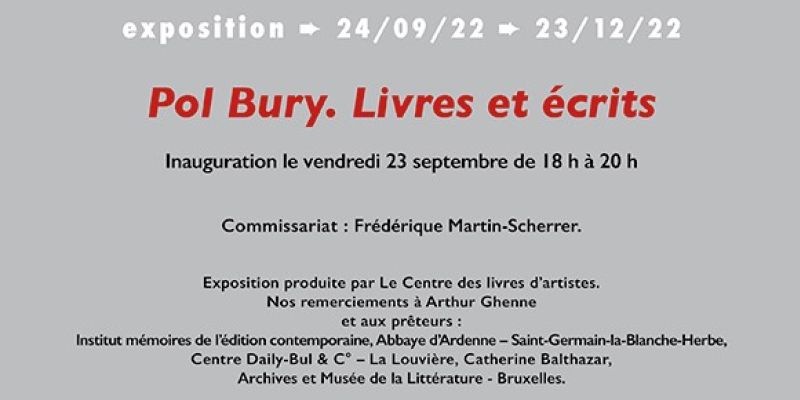 Exposition Pol Bury au Centre des livres d'artistes