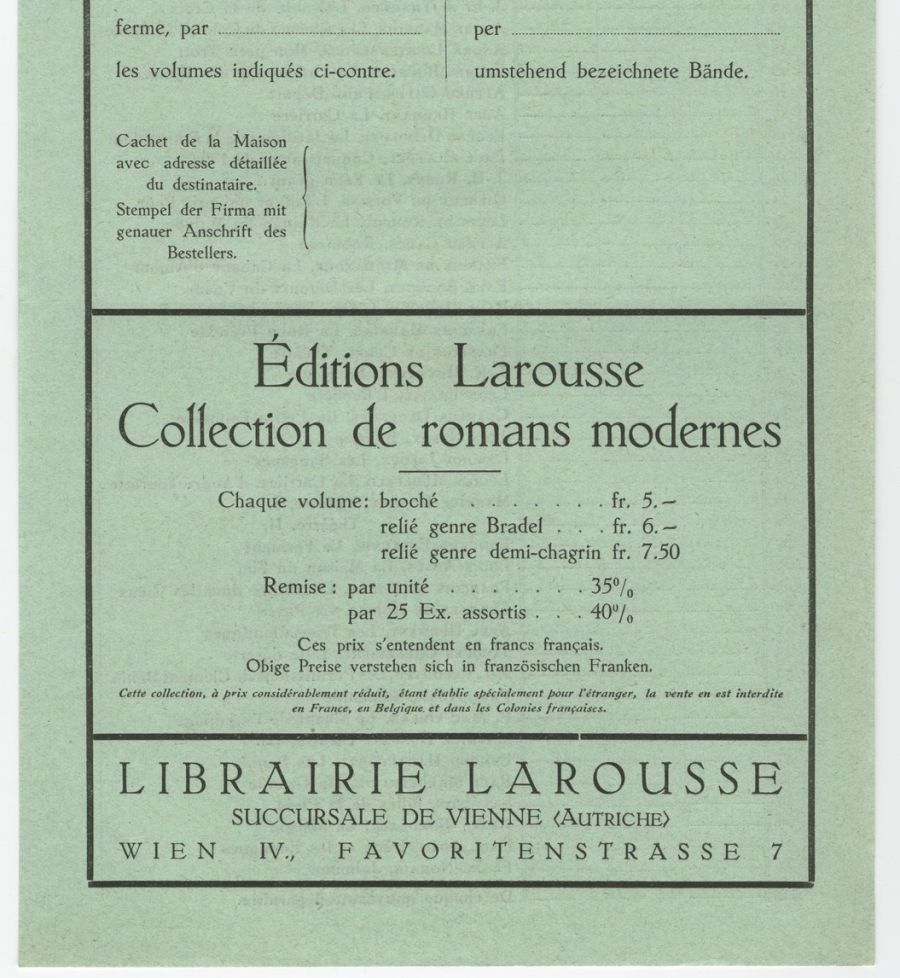Les éditions Larousse et la « Collection de Vienne »