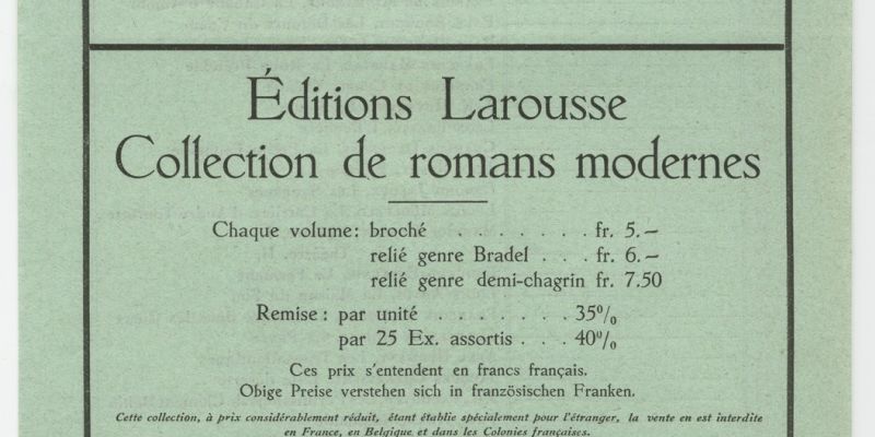 Les éditions Larousse et la « Collection de Vienne »