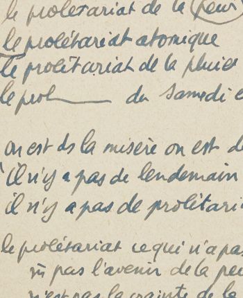 C’est une page arrachée d’un carnet rectangulaire