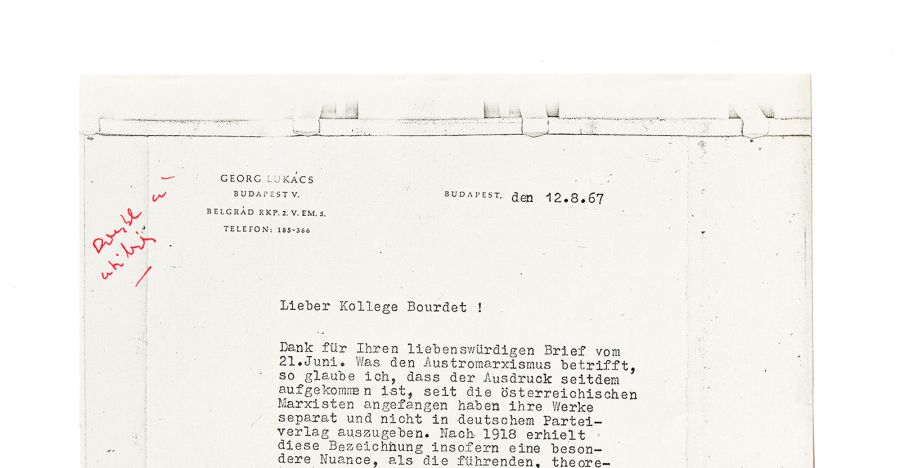 Lettre à Yvon Bourdet,  sur l'austromarxisme