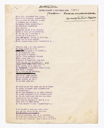 Lettre d'amour à cent mille voix