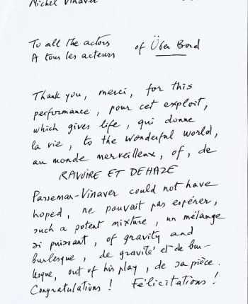 « Thank you for this performance »